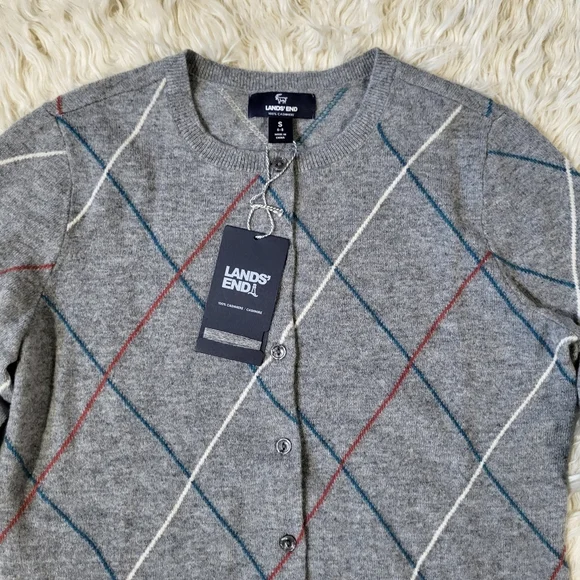 Land's End Women's Cashmere Cardigan Sweater Size Small 6-8 - Picture 2 of 11